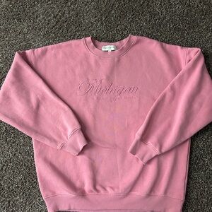Pink Michigan Crewneck